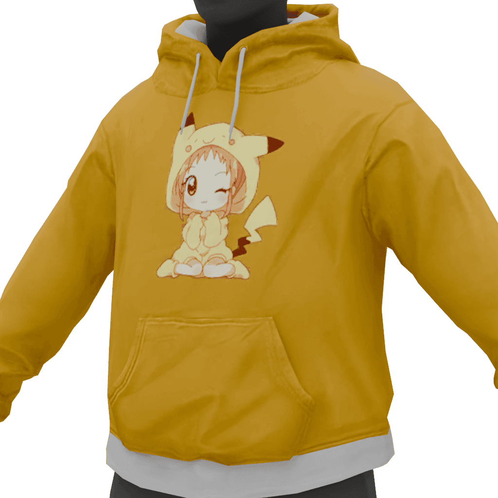 Hoodie With Mikachu Yellow