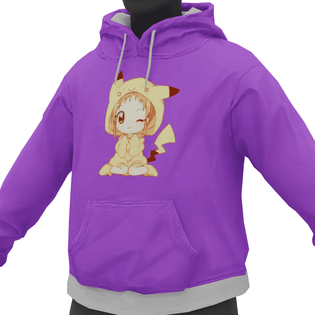 Hoodie With Mikachu Purple