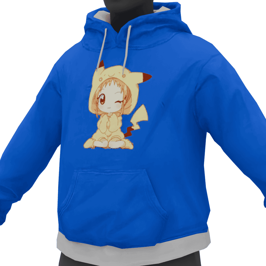 Hoodie With Mikachu Blue