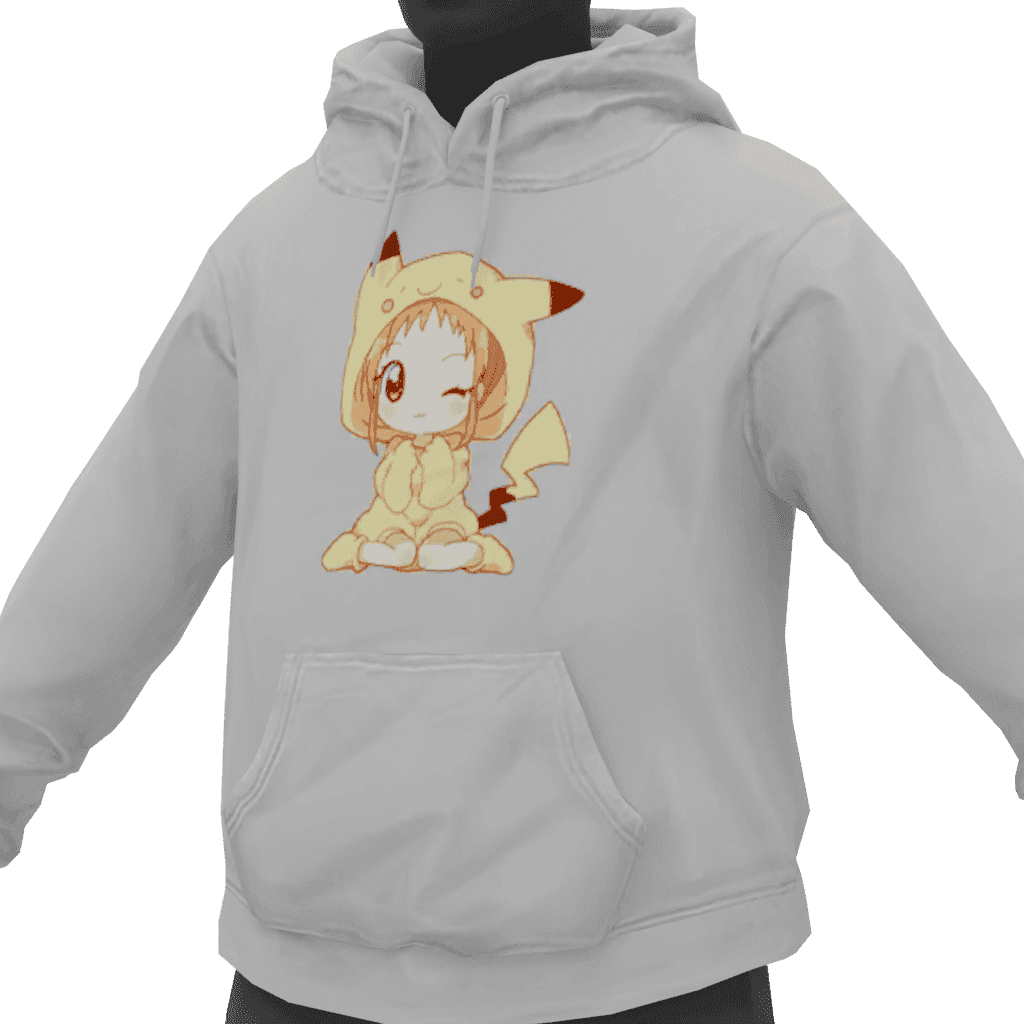Hoodie With Mikachu White